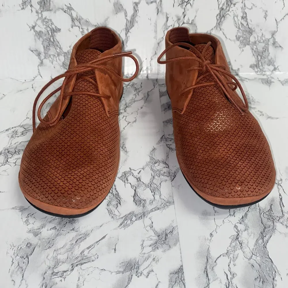 Camper Brown Nubuck Suede Leather Right Lightweight Ankle Booties Size 38 US 8